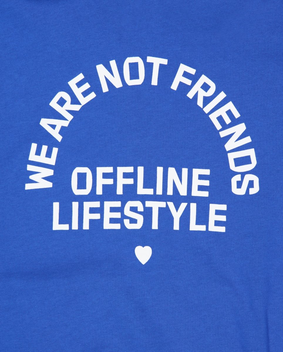 Sudadera We Are Not Friends Offline Love Azul Unisex WANFSS25-14