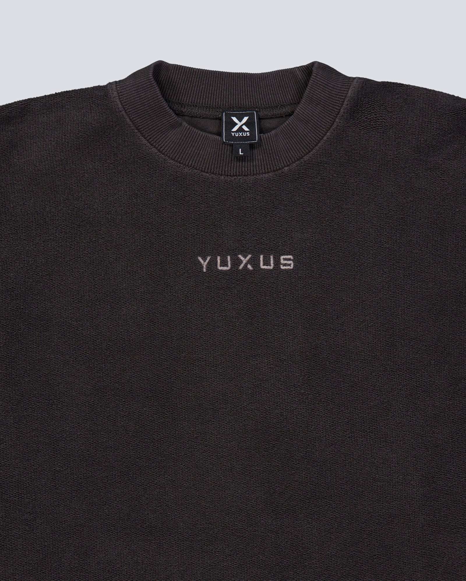 Sudadera Yuxus Cronos Reverse Gris Unisex 10-SP24-CREWNECK-COAL.