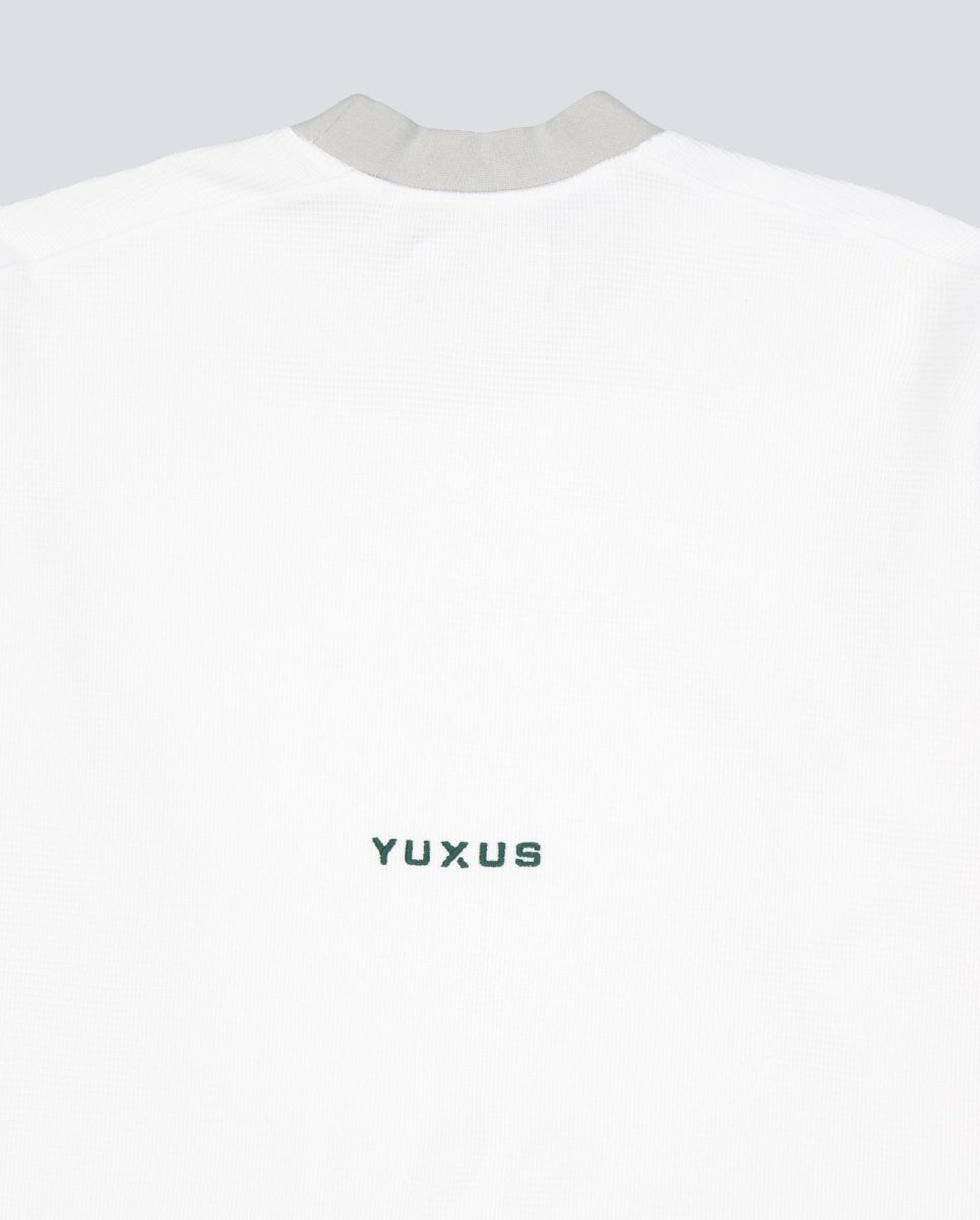 Sudadera Yuxus White Cronos Waffle Lonsleeve Blanco Unisex White Cronos Waffle Lonsleeve