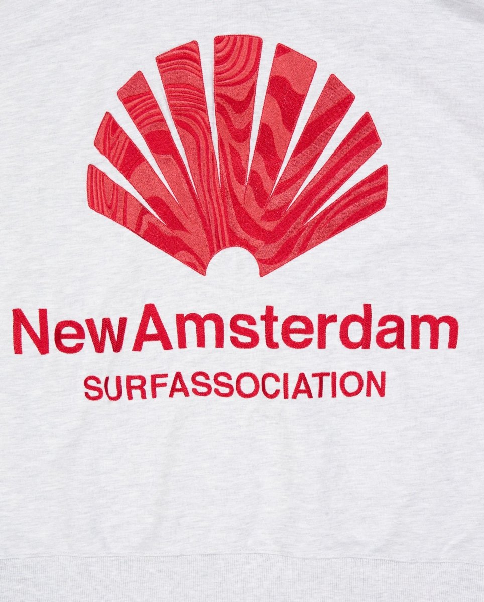 Sudadera con Capucha New Amsterdam Surf Association Logo Gris Unisex 2601117001
