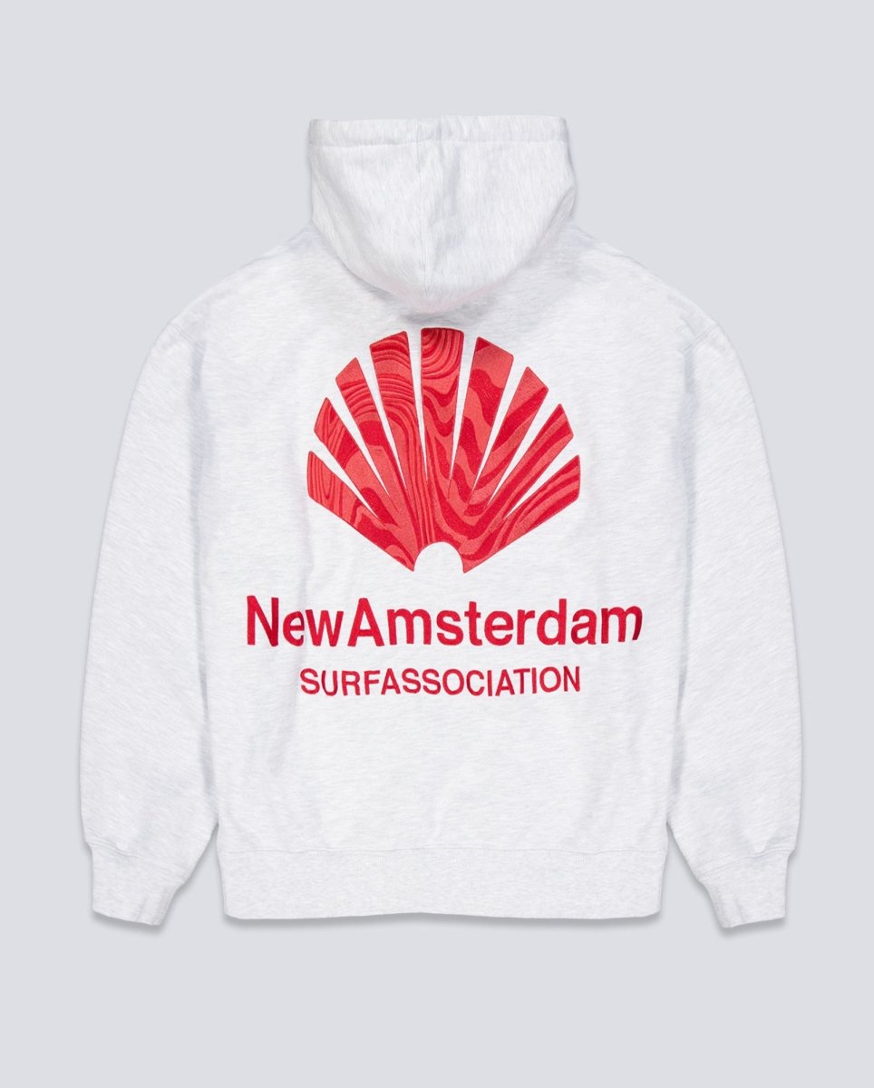 Sudadera con Capucha New Amsterdam Surf Association Logo Gris Unisex 2601117001