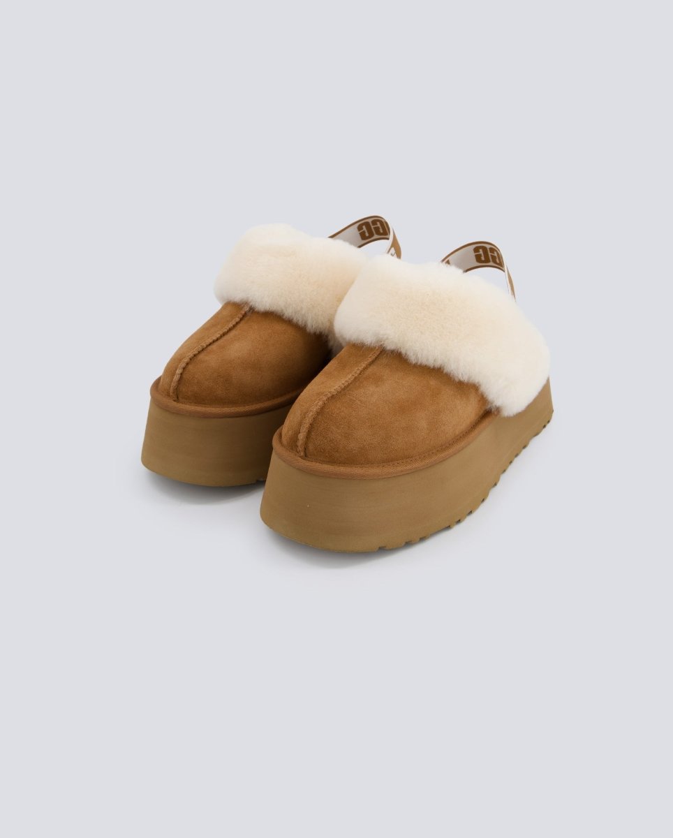 Ugg Funkette Con Plataforma Marrón Mujer 1113474 zuecos