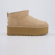 Ugg W Classic Ultra Mini Plat Beige Mujer