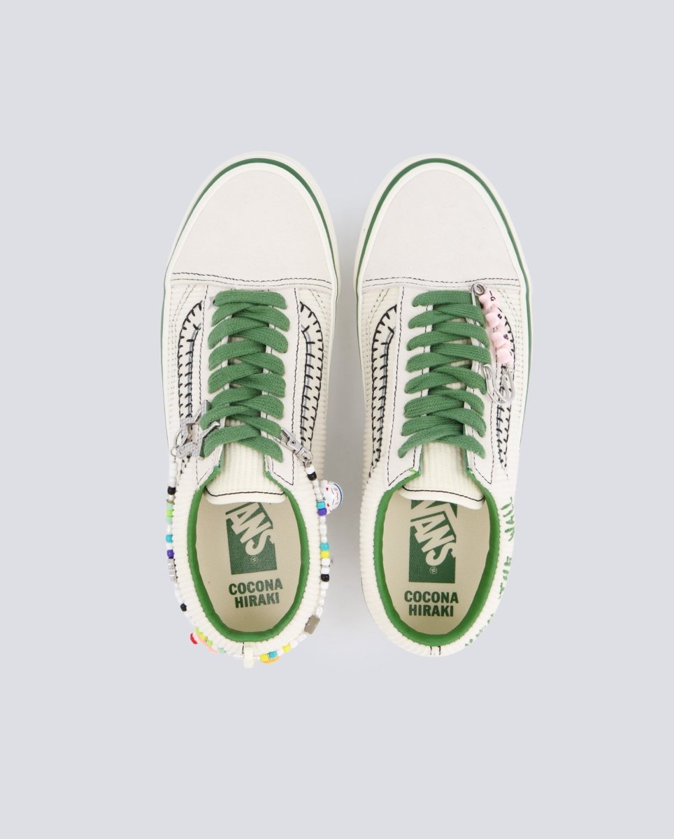 Vans Lx Old Skool Charms Cream Verde Y Beige Mujer VN000EGYCRM1 zapatillas