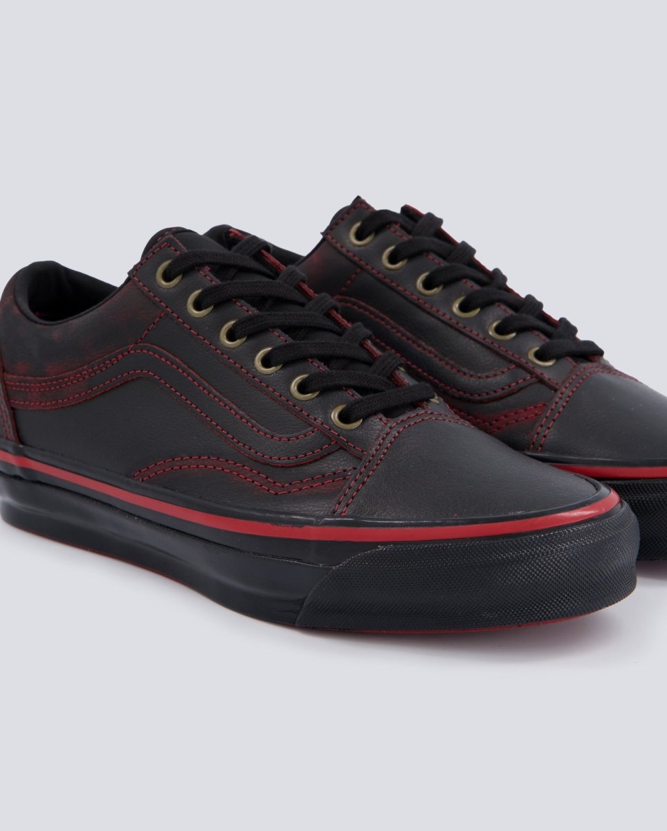 Vans Lx Old Skool Leather Negro Y Rojo Mujer VN000EDAKRK1 zapatillas