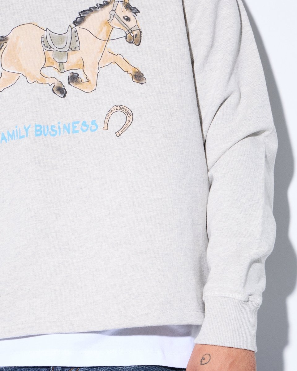 Sudadera Edmmond Studios Family Business Gris Claro Unisex