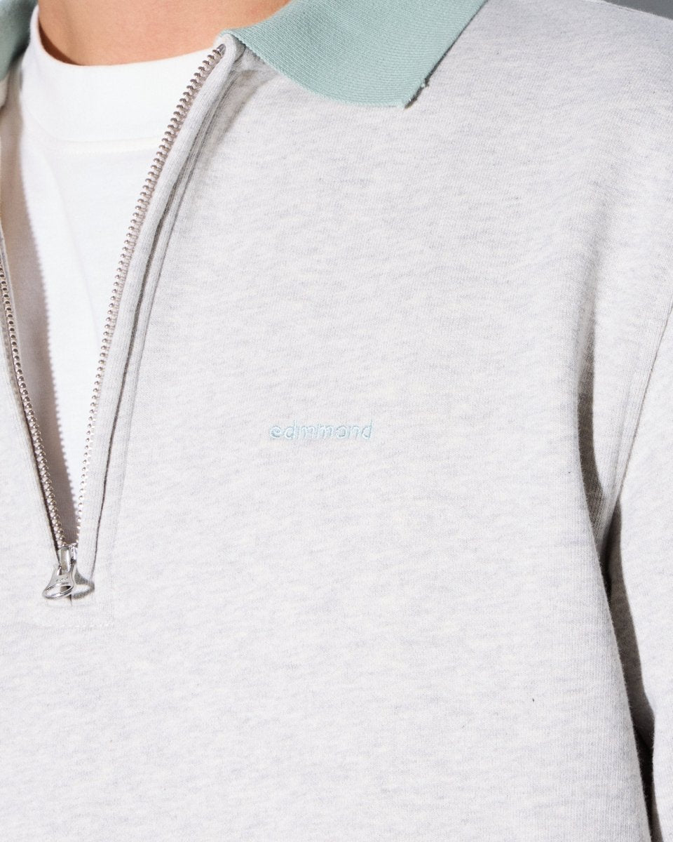 Polo Edmmond Studios Minilogo Zip Gris Unisex