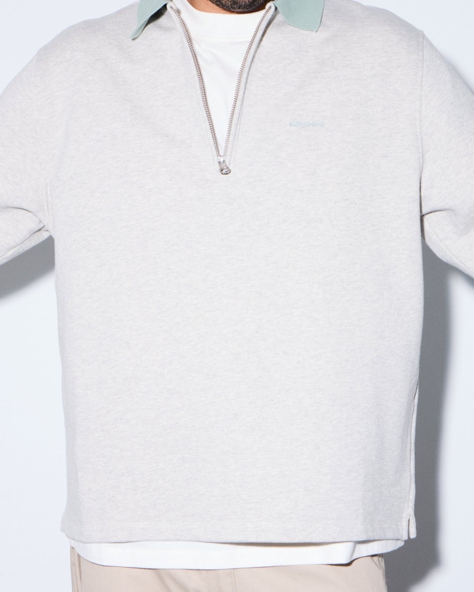 Polo Edmmond Studios Minilogo Zip Gris Unisex
