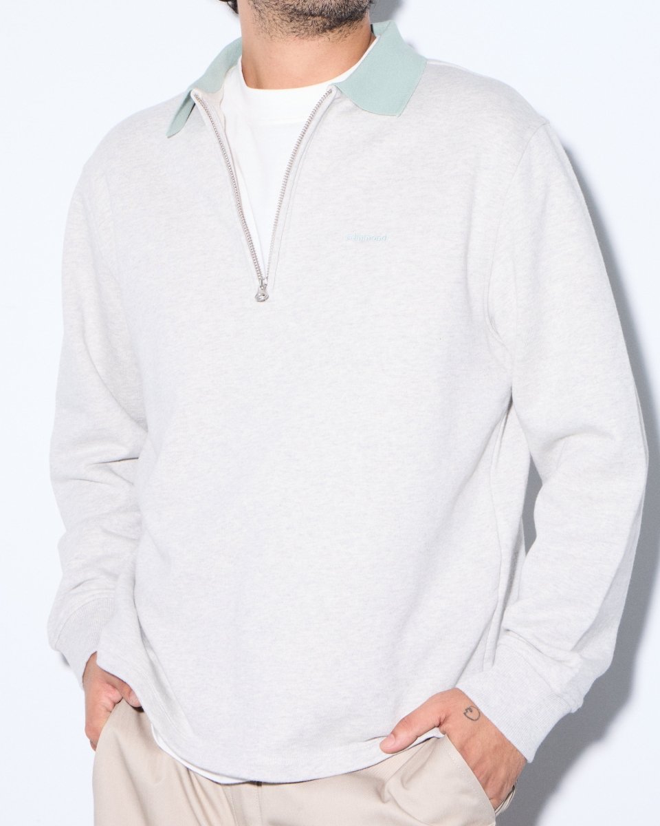 Polo Edmmond Studios Minilogo Zip Gris Unisex